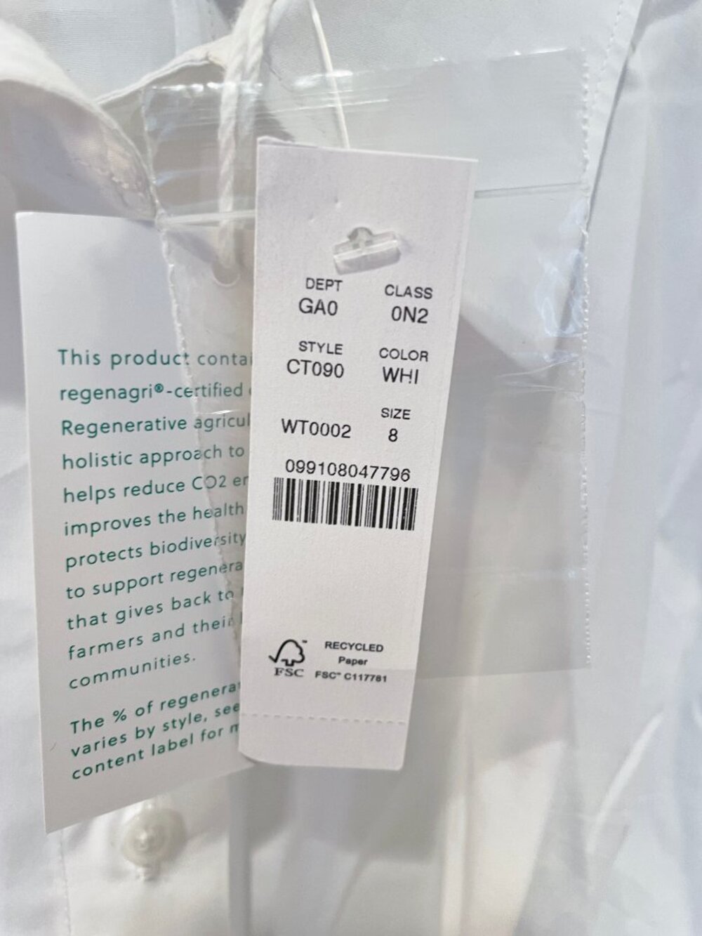 NEW J CREW Dolman-sleeve button-up shirt in cotton poplin 8 NWT Long Sleeve - Picture 10 of 11